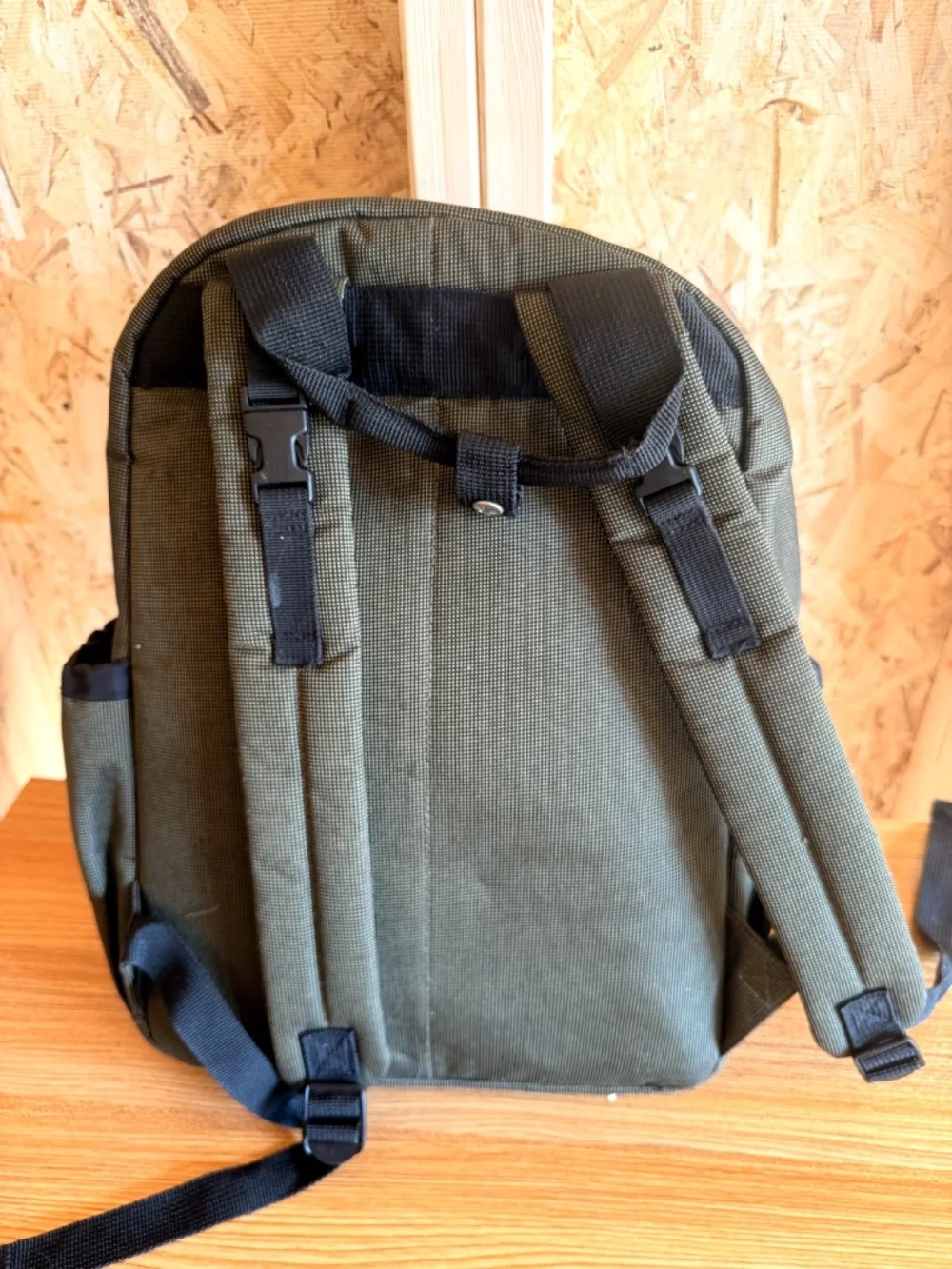 Skip Hop Duo Diaper Backpack Olive Green Mini Grid + Changing Pad